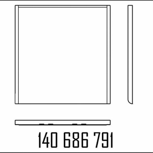 140686791 - FRONT/REAR PANEL 720, STAINLESS STEEL Z.HYDRAULIC. MODUL S/G MPD OR/MR